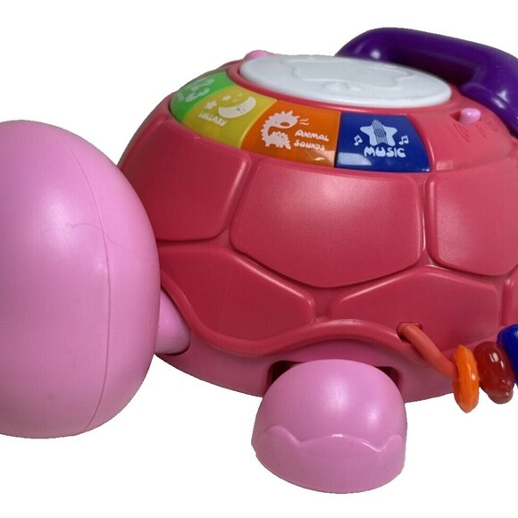Musical Turtle Crawling Baby phone Tummy Time with Light & Sound Infant Pink Sea - Picture 2 of 8
